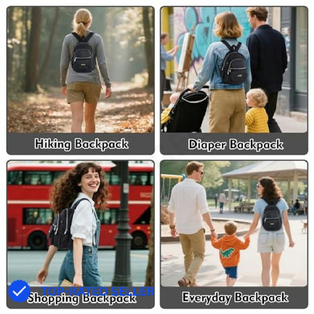 Mini Nylon Daypack Backpack Lightweight Casual Ch… - image 7